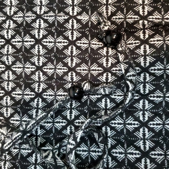 Jean Pascale Dress Tie Waist Black/white M - Picture 8 of 8